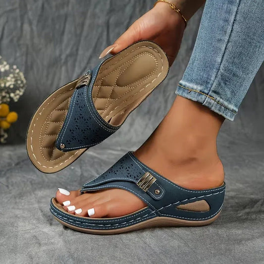 Comfort Cutout Thong Sandals