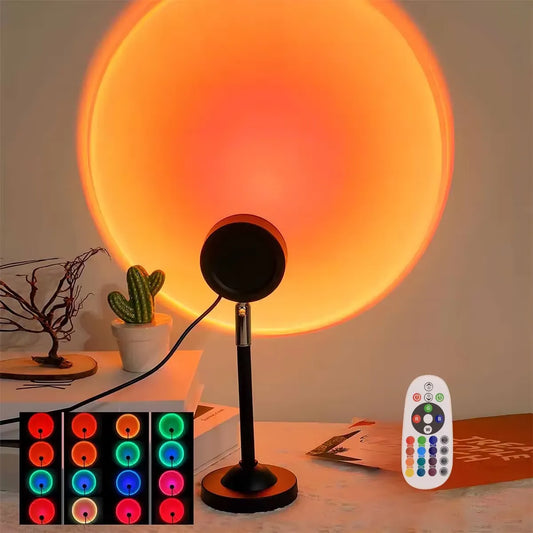 USB Sunset Projection Lamp with Remote Control