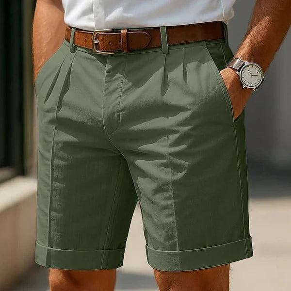 Men’s Pleated Turn-Up Shorts