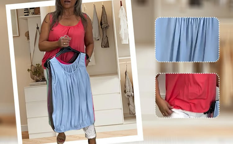 Women’s Tummy-Control Flowy Sleeveless Top with Hidden Support