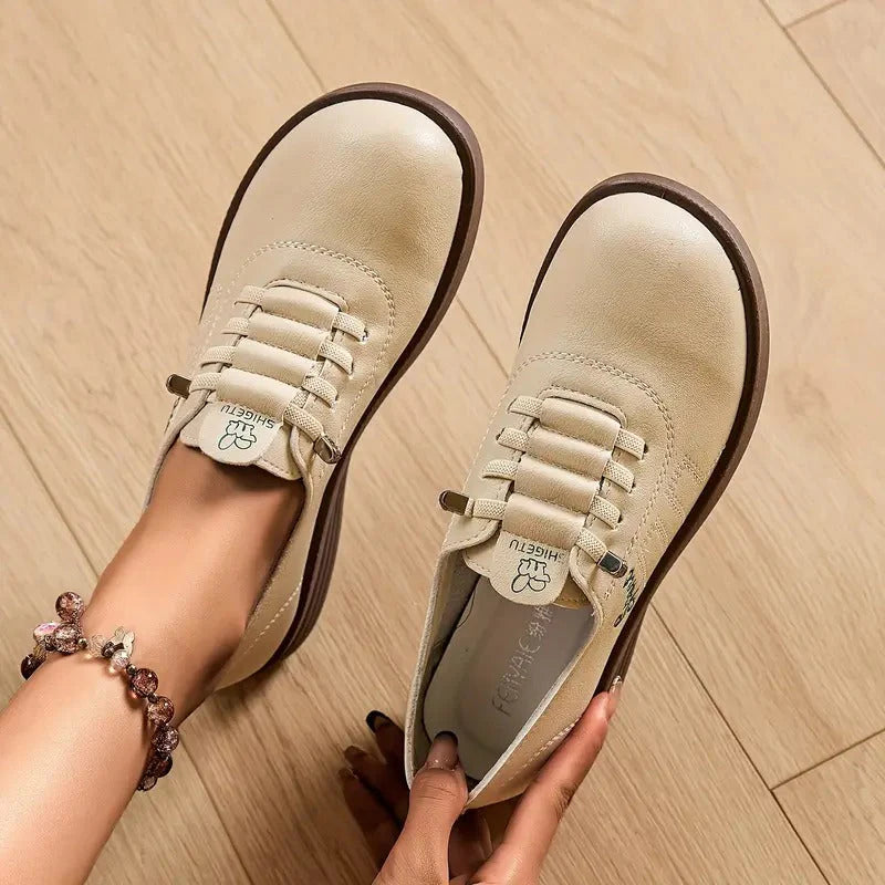 Women’s Leather-Look Support Walking Shoes