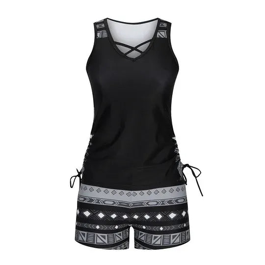 Women’s Printed Tankini Swimsuit Set