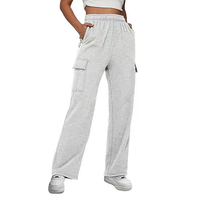 High Waist Wide Leg Cargo Trousers