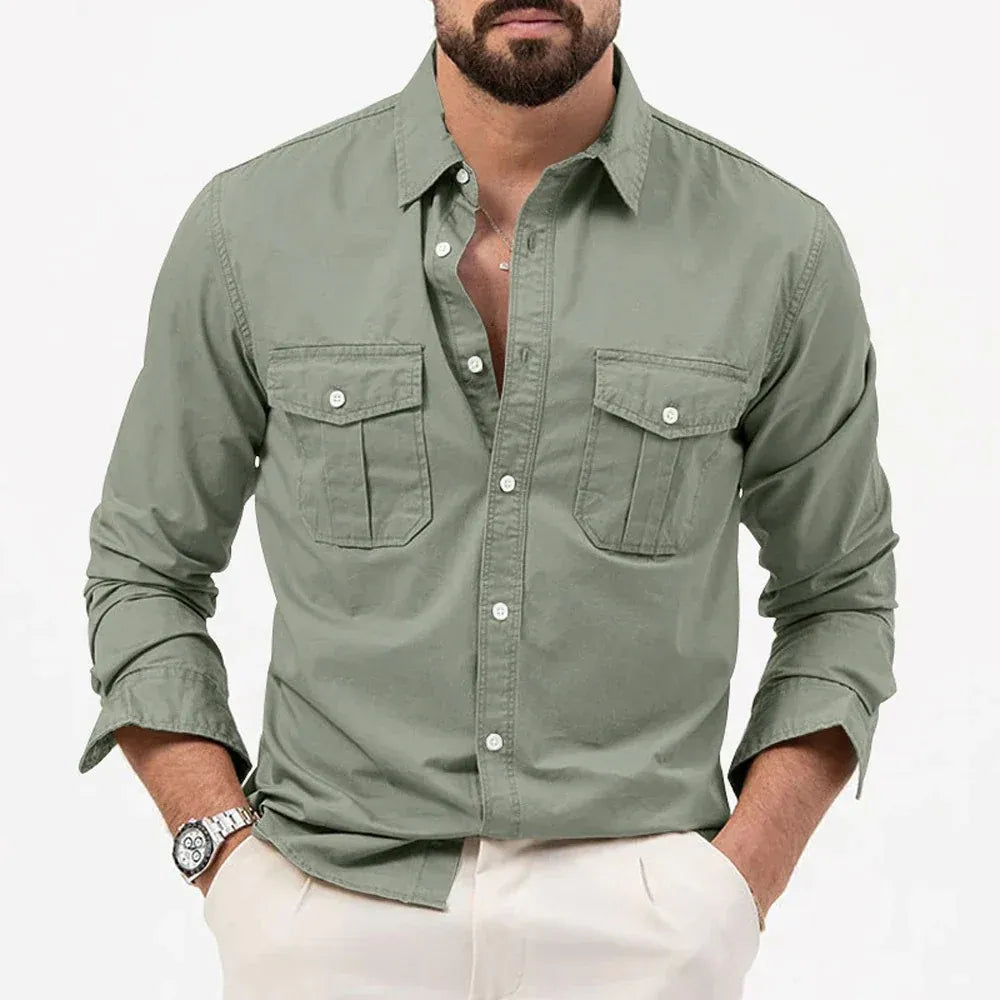 Men’s Classic Utility Button-Up Shirt 🔥