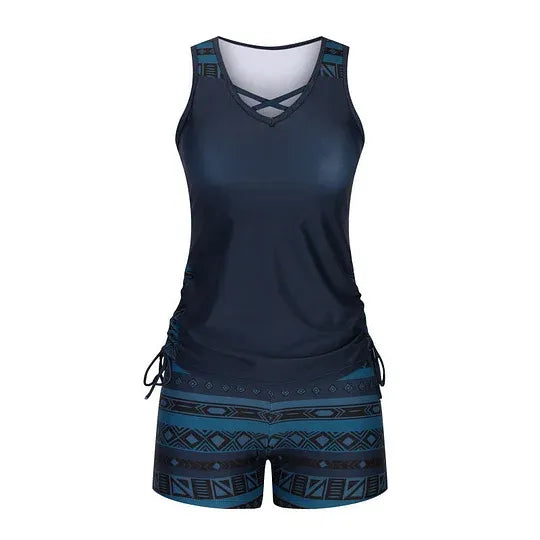 Women’s Printed Tankini Swimsuit Set
