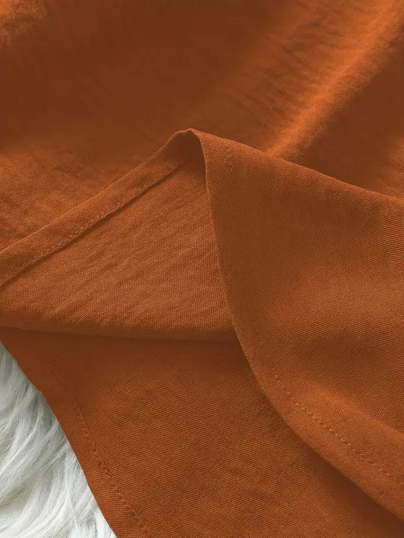 Women’s Relaxed Fit V-Neck Short Sleeve Blouse