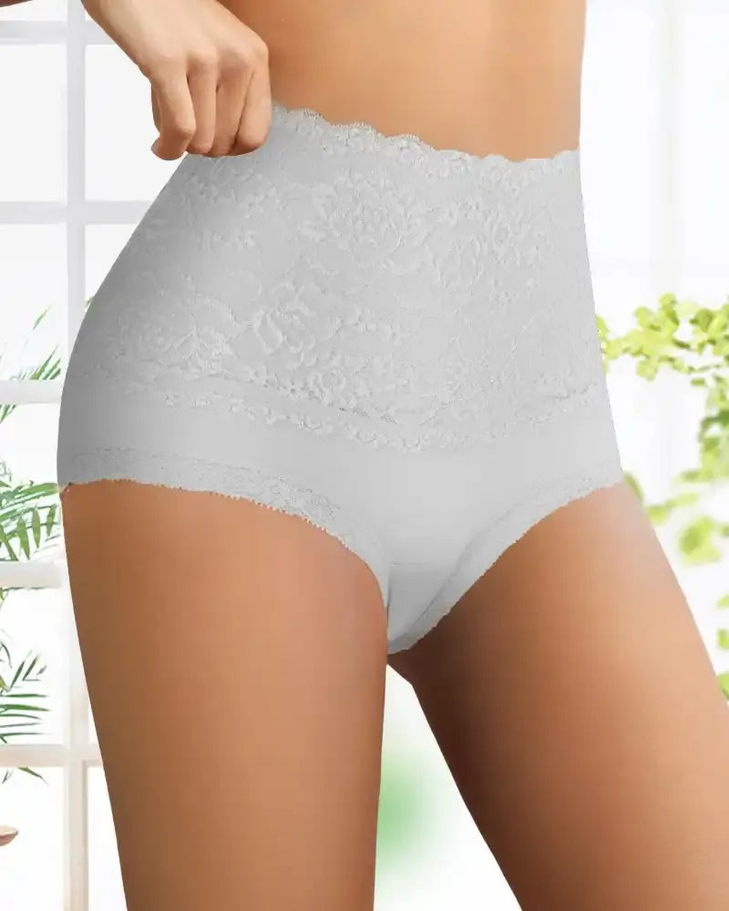 3-Pack Women’s High-Waist Lace Cotton Briefs