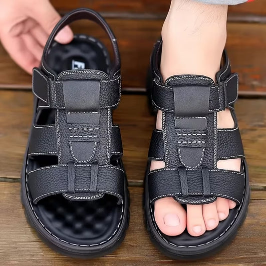 Men’s Leather-Look Comfort Sandals