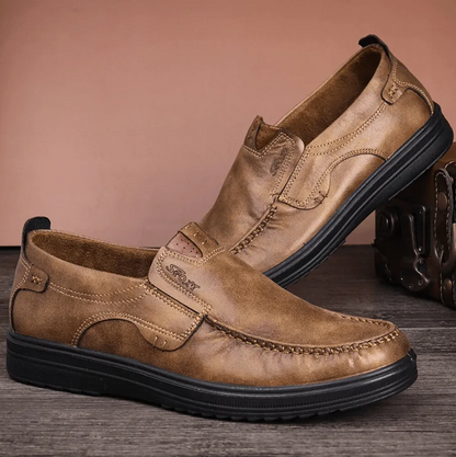 Men’s Leather-Look Comfort Slip-On Loafers