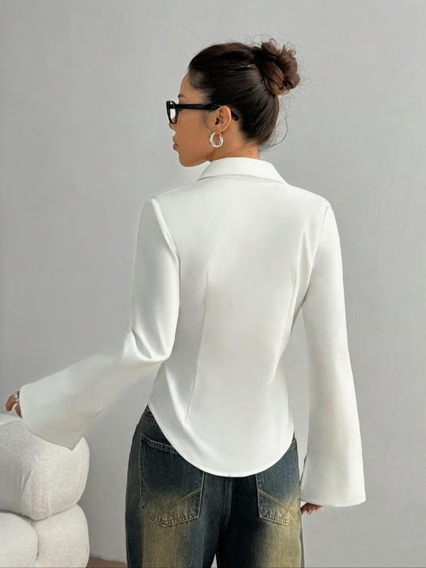 Women’s Slim Fit Button-Down Long Sleeve Shirt