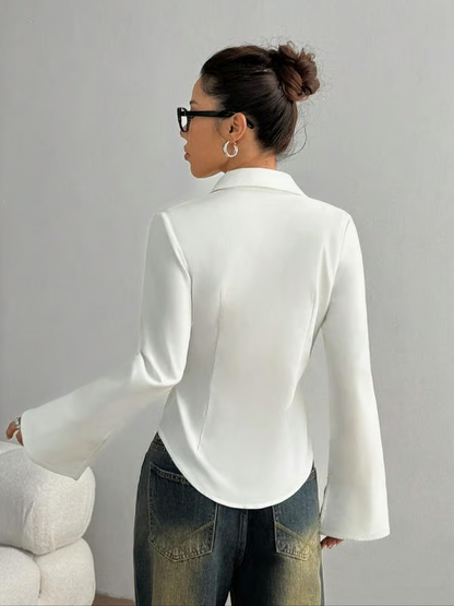 Women’s Slim Fit Button-Down Long Sleeve Shirt
