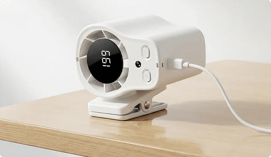 Portable Clip-On Turbo Fan with LED Display