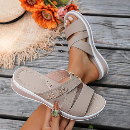 Women’s Cross-Strap Wedge Sandals