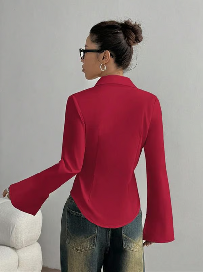 Women’s Slim Fit Button-Down Long Sleeve Shirt