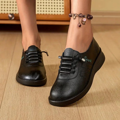 Women’s Leather-Look Support Walking Shoes
