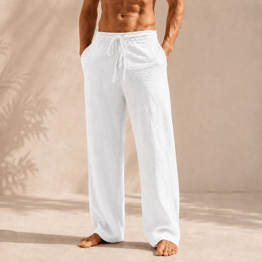 Men’s Amalfi Linen Drawstring Trousers