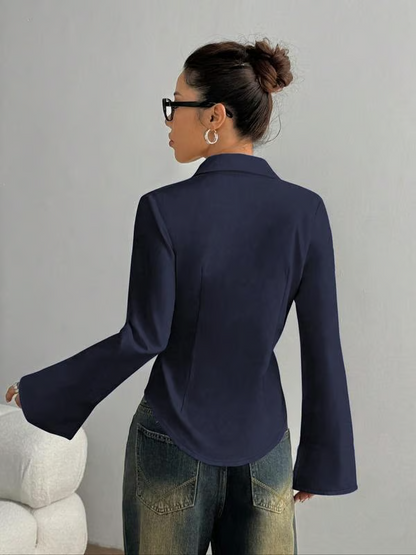 Women’s Slim Fit Button-Down Long Sleeve Shirt