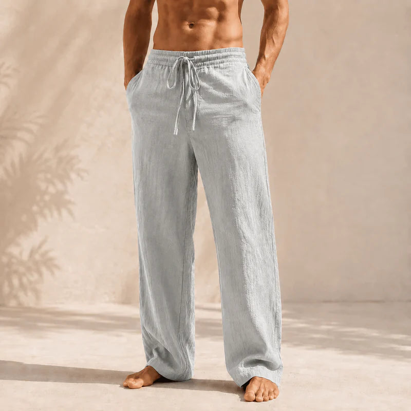 Men’s Amalfi Linen Drawstring Trousers