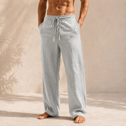 Men’s Amalfi Linen Drawstring Trousers