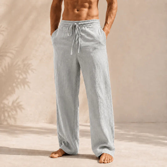 Men’s Amalfi Linen Drawstring Trousers