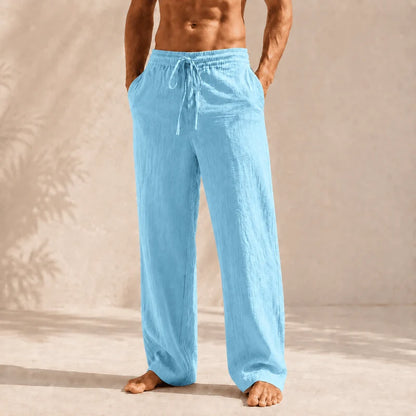 Men’s Amalfi Linen Drawstring Trousers