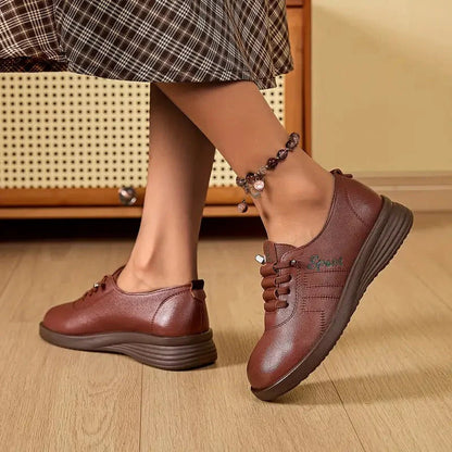 Women’s Leather-Look Support Walking Shoes