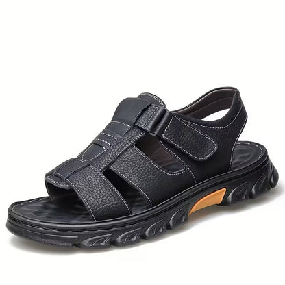 Men’s Leather-Look Comfort Sandals