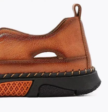 Men’s Breathable Leather-Look Walking Sandals