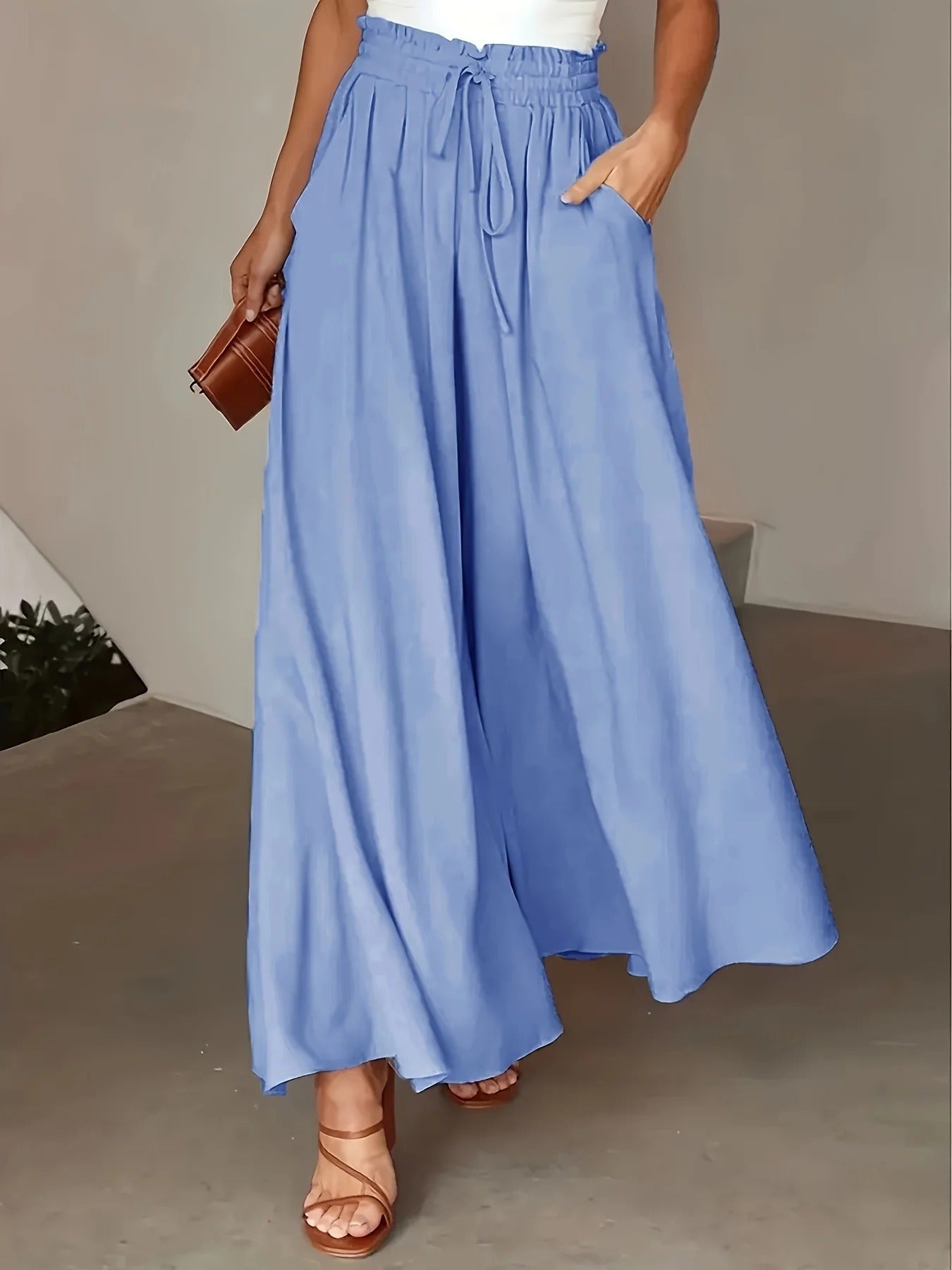 Women’s High Waisted Wide Leg Trousers