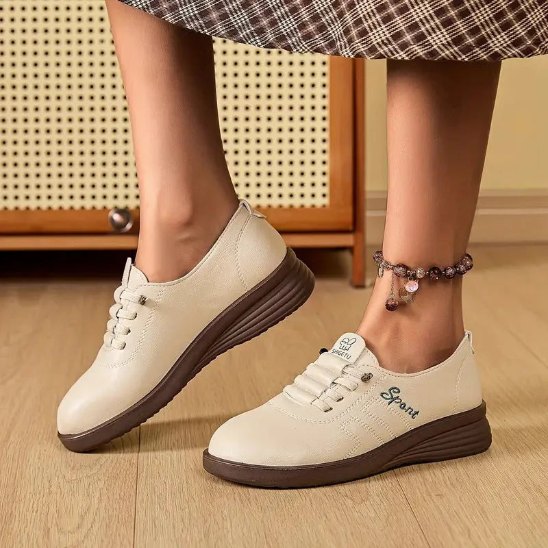 Women’s Leather-Look Support Walking Shoes