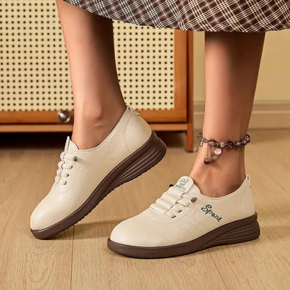 Women’s Leather-Look Support Walking Shoes