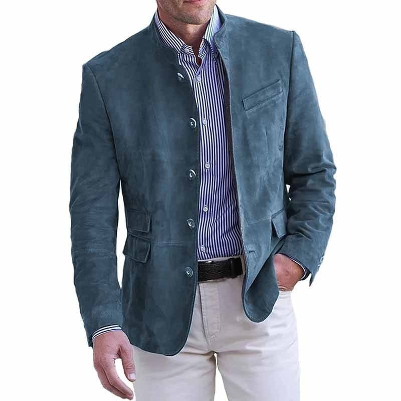 Men’s Soft Touch Stand Collar Blazer