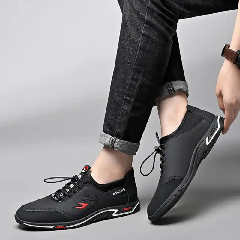 Men’s Lightweight Breathable Lace-Up Trainers