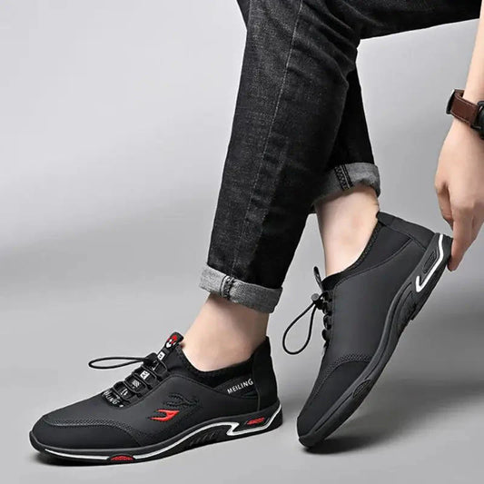Men’s Lightweight Breathable Lace-Up Trainers