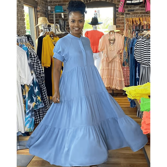 Women’s Relaxed Fit Tiered Midi Dress