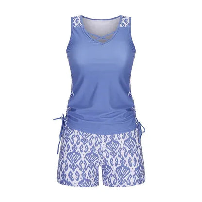 Women’s Printed Tankini Swimsuit Set