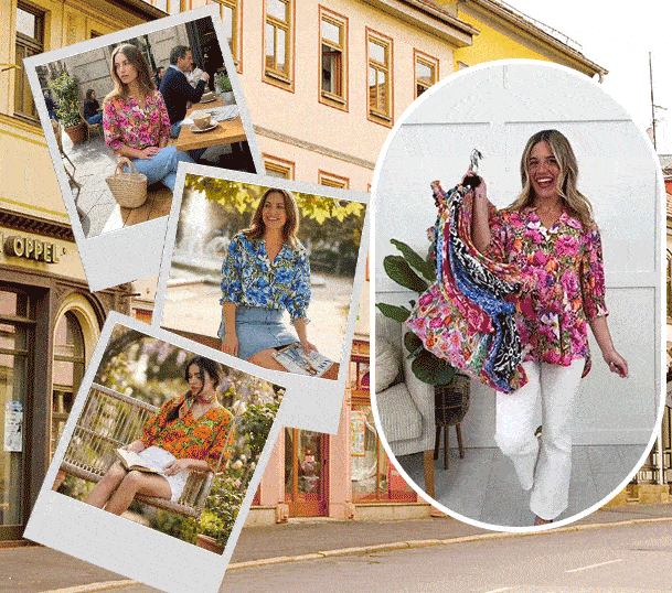 Women’s Lightweight Floral V-Neck Blouse with Relaxed Fit