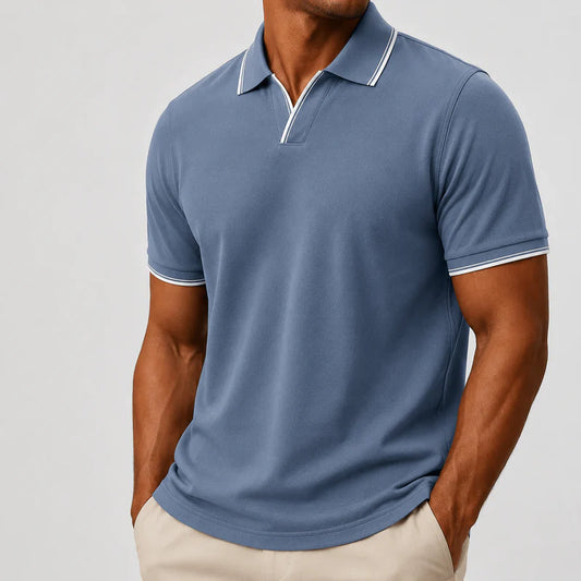 Men’s Contrast-Trim Polo Shirt