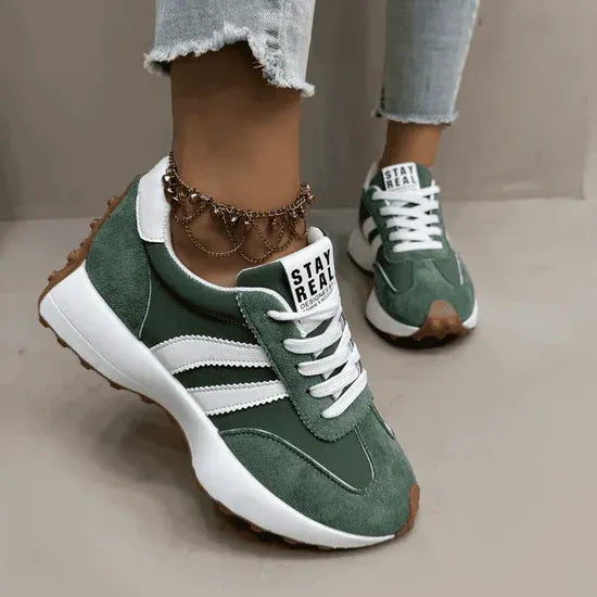 Women’s Lightweight Retro Stripe Comfort Trainers