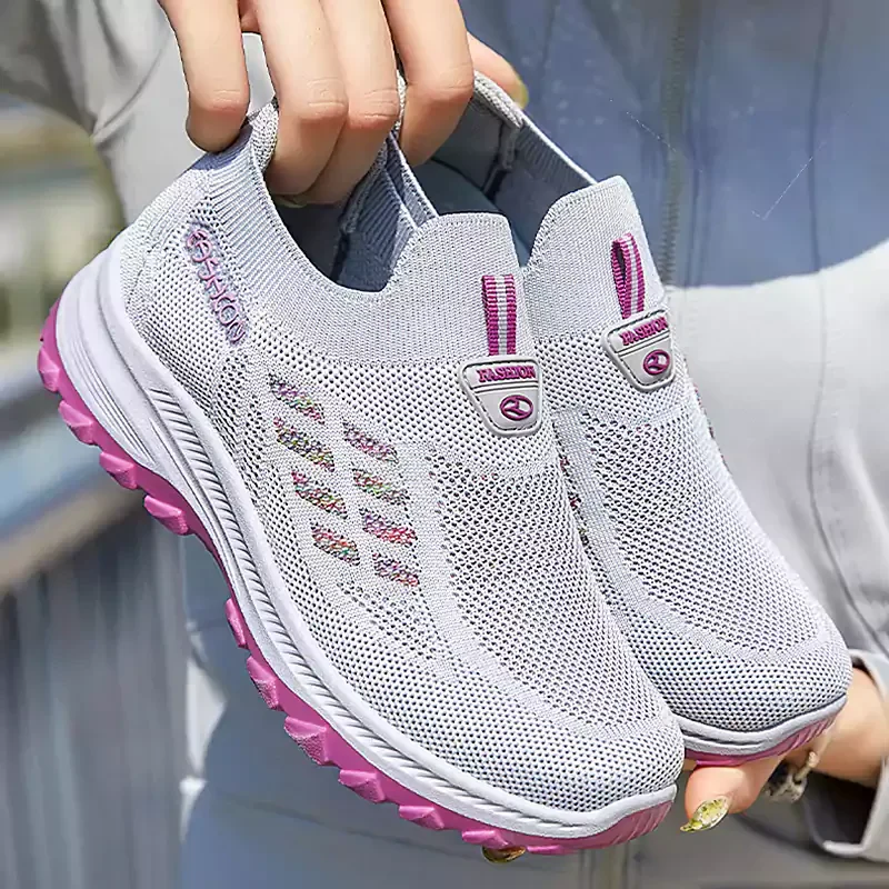 Women’s Breathable Slip-On Knit Trainers