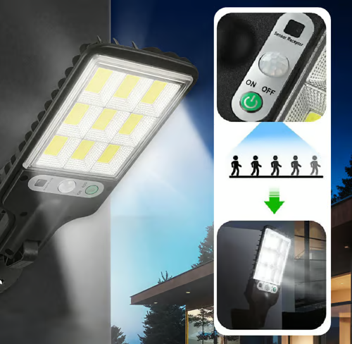 Solar Motion Sensor Outdoor Security Lights Set