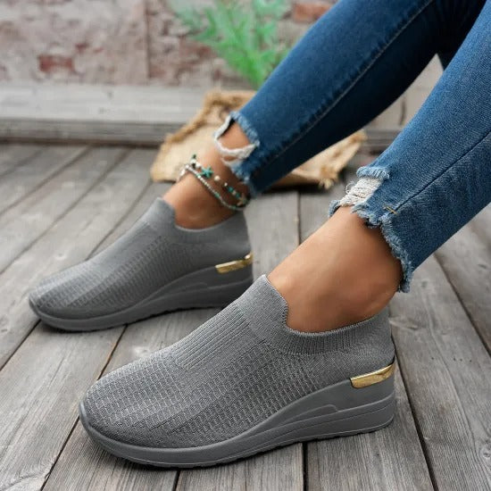 Women’s Breathable Comfort Slip-On Knit Trainers