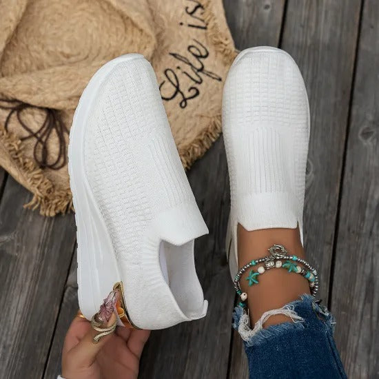 Women’s Breathable Comfort Slip-On Knit Trainers