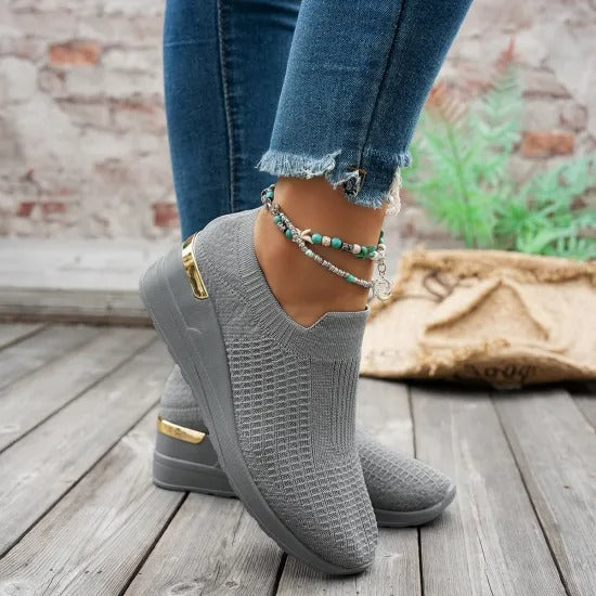 Women’s Breathable Comfort Slip-On Knit Trainers