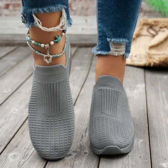 Women’s Breathable Comfort Slip-On Knit Trainers