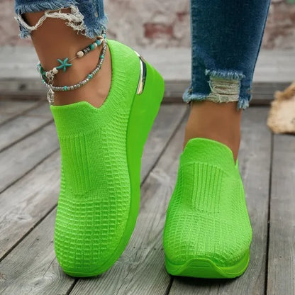 Women’s Breathable Comfort Slip-On Knit Trainers
