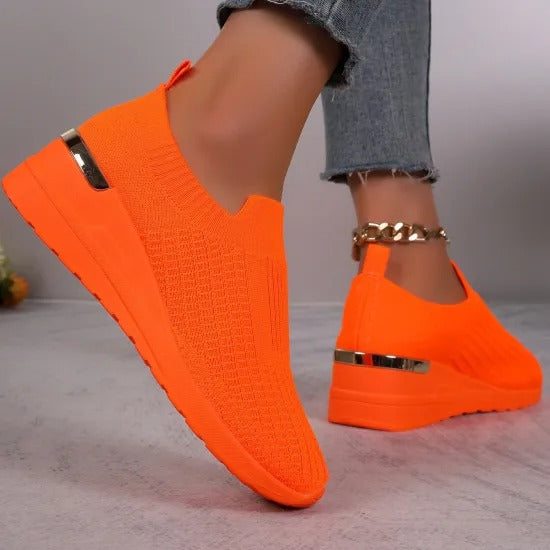 Women’s Breathable Comfort Slip-On Knit Trainers