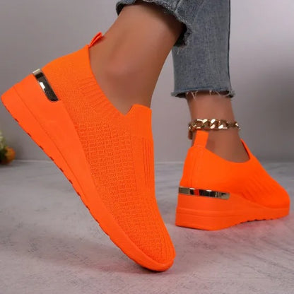 Women’s Breathable Comfort Slip-On Knit Trainers