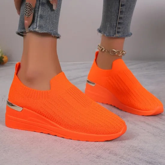 Women’s Breathable Comfort Slip-On Knit Trainers