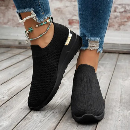Women’s Breathable Comfort Slip-On Knit Trainers